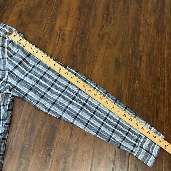 HUGO BOSS Shirt Gray Plaid Slim Fit Button Up Cotton Work Retro NWT - Picture 8 of 9